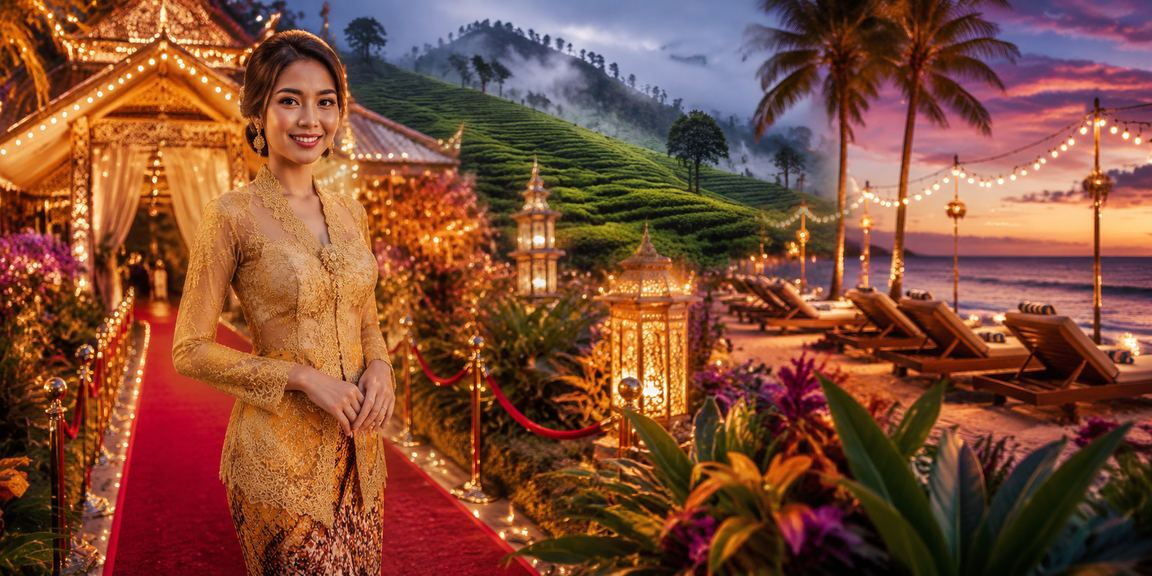 Pengguna Malaysia berbaju kebaya memilih permainan meja dalam platform 4200